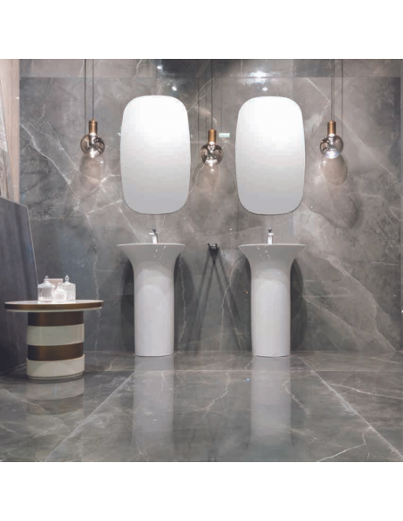 Gres porcellanato Amani Light Grey cm 60 x 120.Ambientazione 1