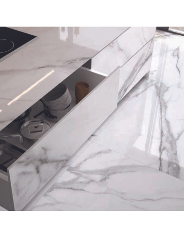 Versilia White 60 x 120 di Rak Ceramics.Particolare Lastra