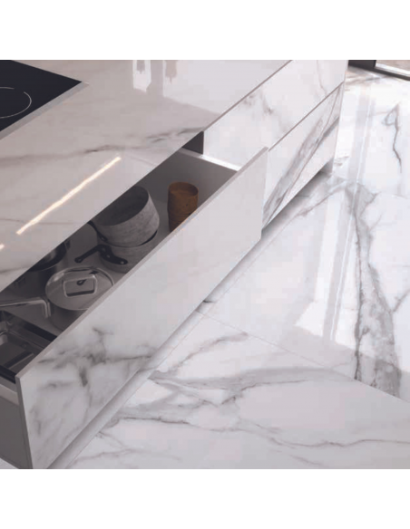 Versilia White 60 x 120 di Rak Ceramics.Particolare Lastra