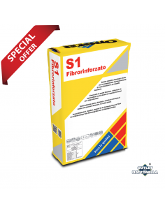 Adesivo per gres porcellanato S1 fibrorinforzato.