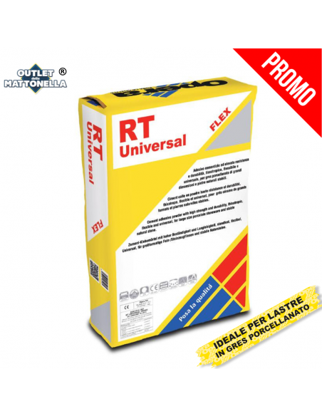 Collante gres porcellanato grande formato RT professional.