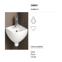 Lavabo ad angolo Compact
