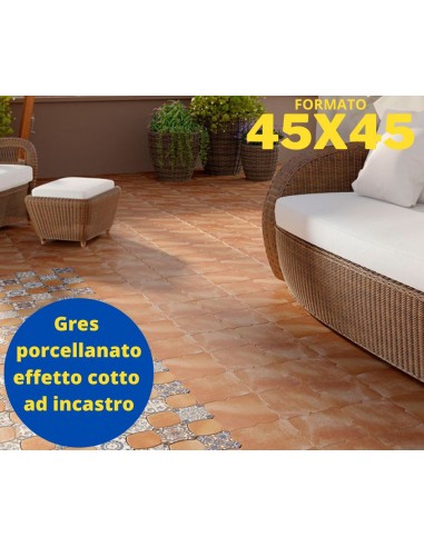 Carnaby effetto cotto cm 45x45
