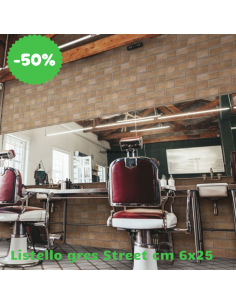 Listello in gres porcellanato Strett cm 6 x 25 cotto