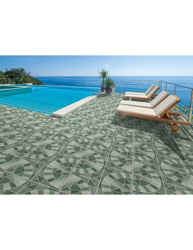 Gres porcellanato effetto pave' cm 34x34, ambiente