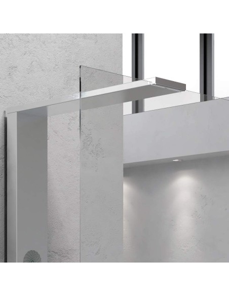 PARETE DOCCIA WALK IN CON COLONNA MULTIFUNZIONE