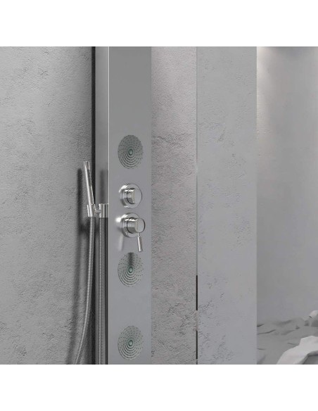 PARETE DOCCIA WALK IN CON COLONNA MULTIFUNZIONE