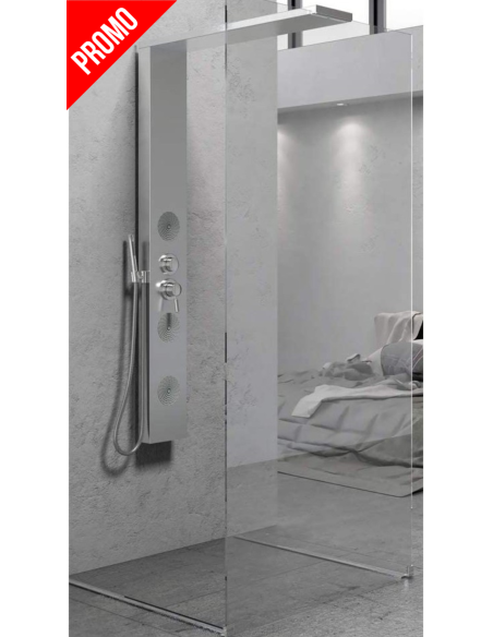 parete doccia walk in con colonna multifunzione