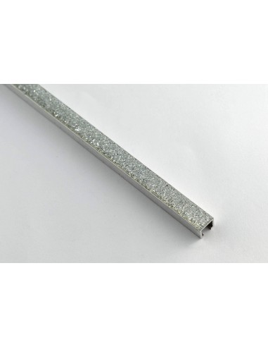 Profilo listello glitter alluminio per piastrelle