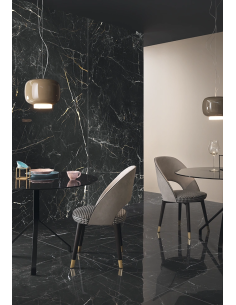 Gres porcellanato effetto marmo nero e oro Shine 60x120 2