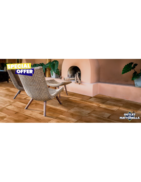 Gres porcellanato effetto cotto 15x30