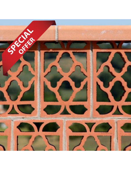 Frangisole in cotto Solava mod. Iris cm28x17x11