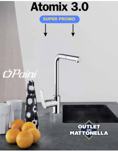 Atomix 3.0 miscelatore monoforo  canna alta e doccetta estraibile. 2