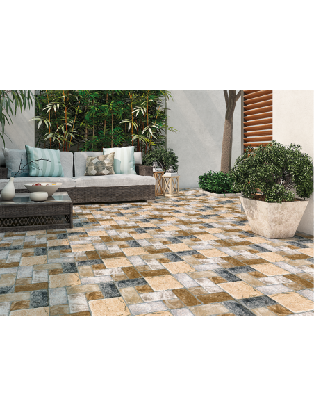 Milestone gres porcellanato effetto pietra 31x31 cm