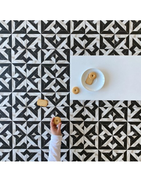 Cementine decorate Marble star 20x20 in gres porcellanato