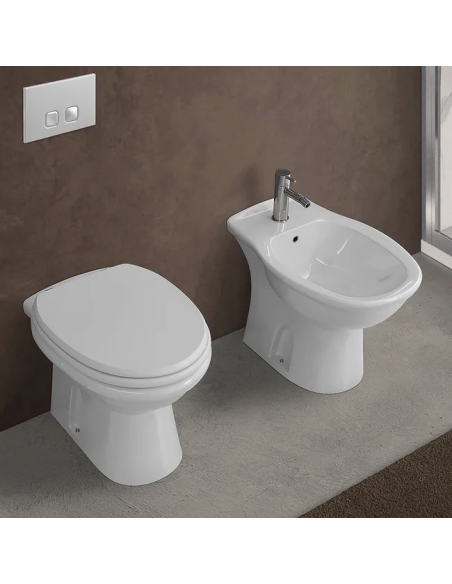 Rak Ceramics coppia sanitari Karla wc+bidet+copriwc