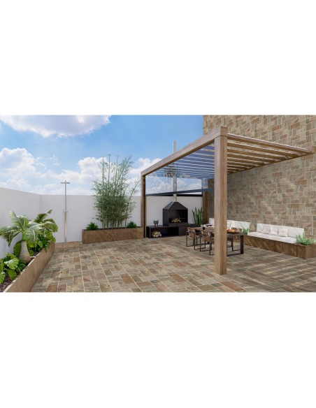 Pietra rosso gres porcellanato 30x60 cm