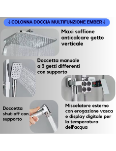 Colonna doccia multifunzione Ember 2