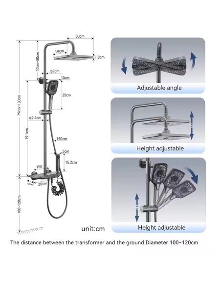 Colonna doccia comando a pianoforte Melody