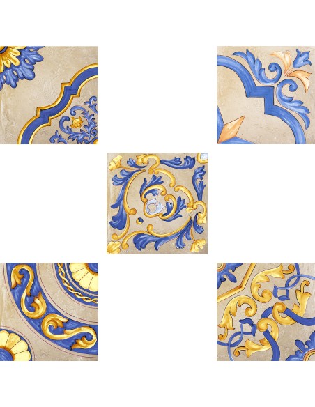 Taormina decoro in gres porcellanato stile vietrese 20x20