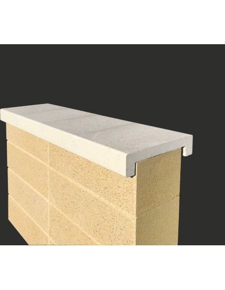 Coprimuro copertina in cemento levigato con gocciolatoio