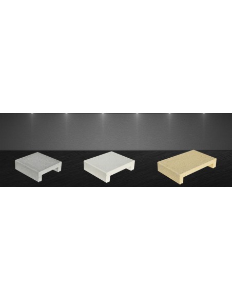 Coprimuro in cemento levigato con gocciolatoio