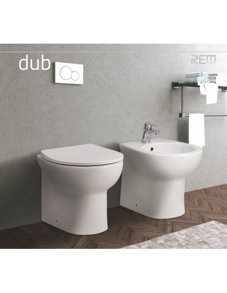 Set sanitari filomuro Dub con copriwc