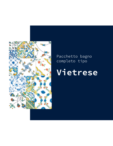 Bagno completo in stile vietrese...