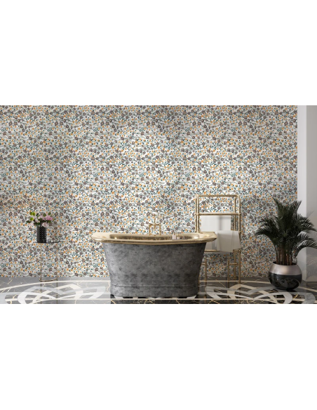 Campo fiorito gres decorato effetto carta da parati 60x120