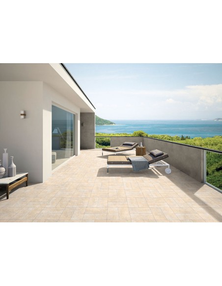 Gres porcellanato da esterno Tavella naturale 15x30 cm