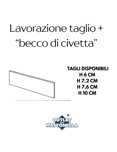 Lavorazione battiscopa su gres...