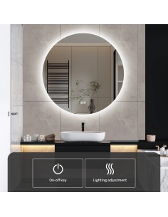 Specchio Round multifunzione retroilluminato cm 60 2
