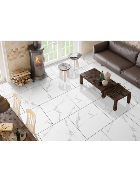 Aster gres porcellanato effetto marmo venato lucido 60x60