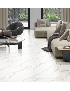 Gres Porcellanato Effetto Marmo Carrara Gold Matt 60x120 cm