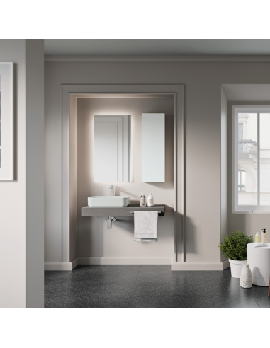 Mensolone con Lavabo da appoggio per bagno cm 70