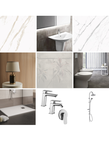 Offerta bagno completo effetto  marmo
