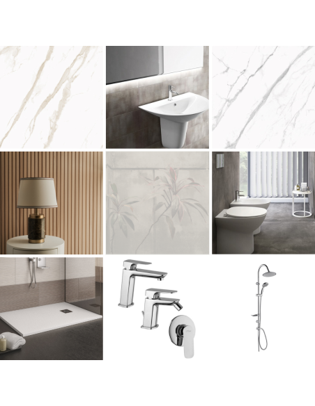 Offerta bagno completo effetto  marmo