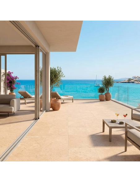 Rustic beige Gres Porcellanato Effetto Pietra Naturale 40x40