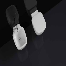 Vaso  + bidet filo muro serie ONE della RAK