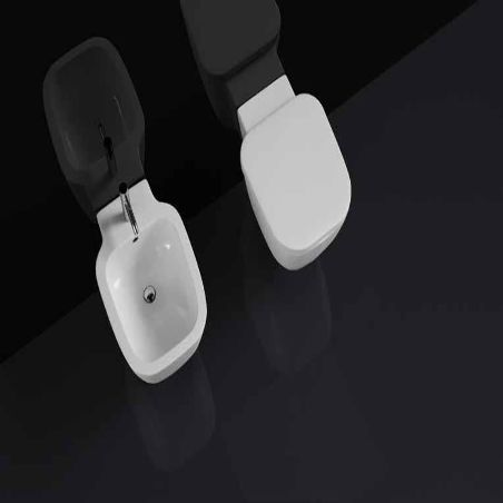 Vaso  + bidet filo muro serie ONE della RAK