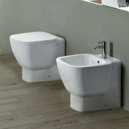 Vaso  + bidet filo muro serie ONE della RAK