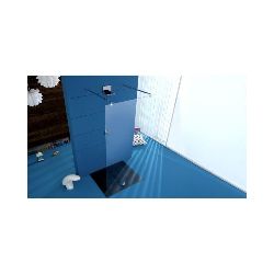 Parete doccia Walk In cm 120 cristallo vista dall'alto 2