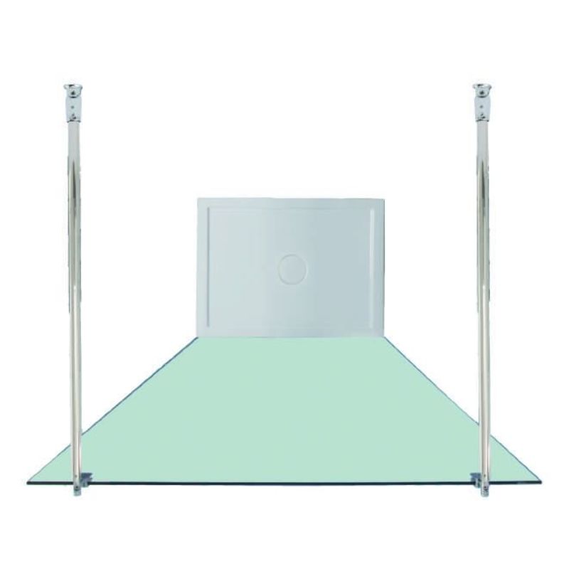 Parete doccia Walk In cm 120 cristallo vista dall'alto