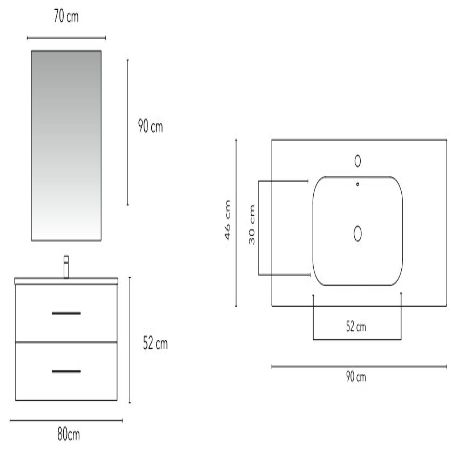 MOBILE BAGNO LONDRA cm 80
