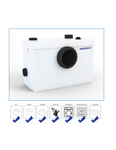 Trituratore da incasso SANIPLAST  per wc o cucina