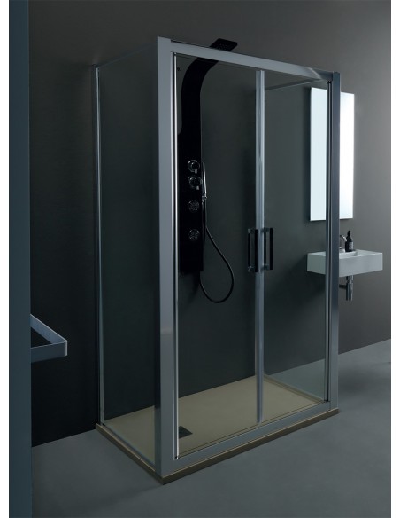 Porta doccia cristallo mm 6 apertura saloon