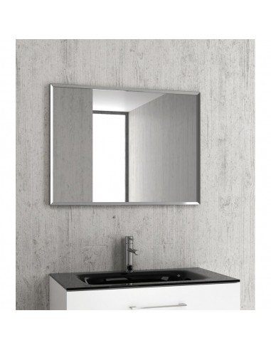 Specchio da bagno  in acciaio inox e vetro cm 60x80 di KARAG